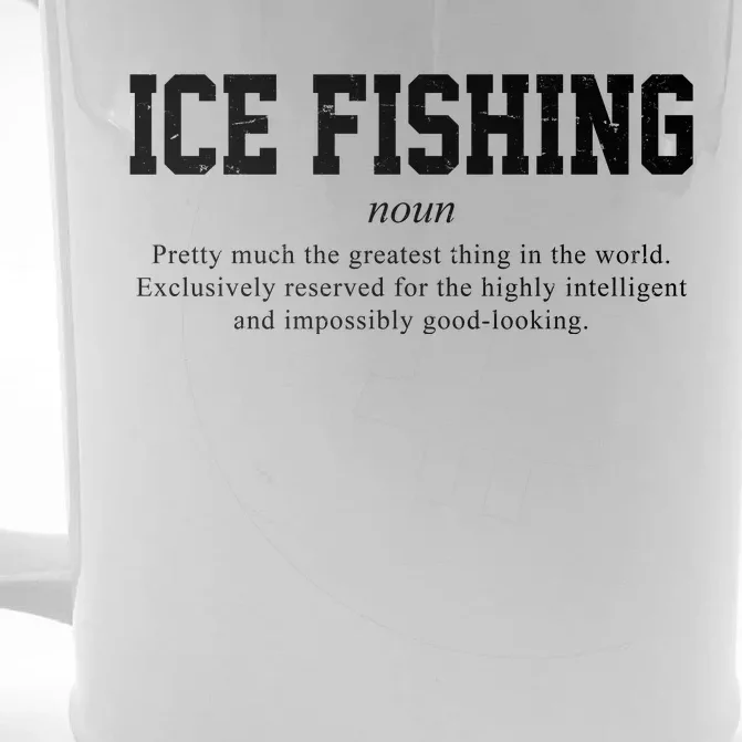 Ice Fishing Definition Funny Gift Front & Back Beer Stein