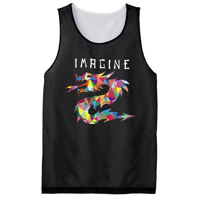 Imagine Fantasy Dragon Tattoo Mesh Reversible Basketball Jersey Tank