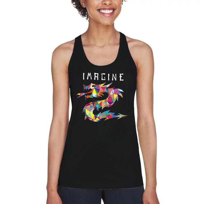 Imagine Fantasy Dragon Tattoo Women's Racerback Tank