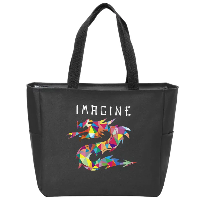 Imagine Fantasy Dragon Tattoo Zip Tote Bag