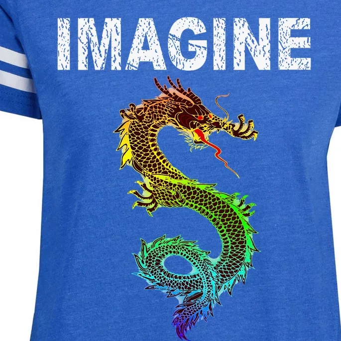 IMAGINE Fantasy Dragon Style Great For Gift Enza Ladies Jersey Football T-Shirt