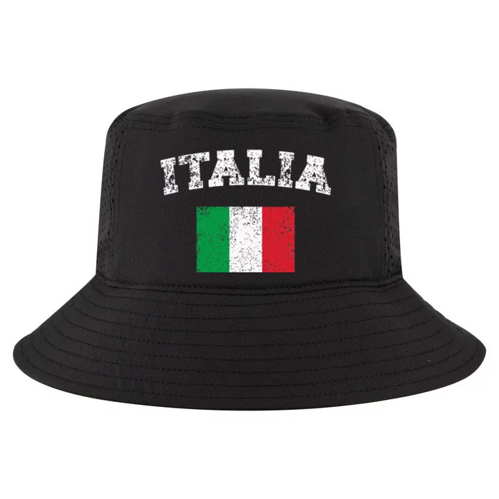 Italian Flag Distressed Flag Of Italy Italia Flag Cool Comfort Performance Bucket Hat