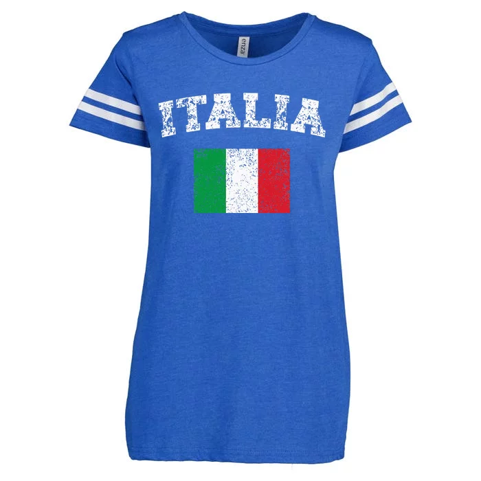 Italian Flag Distressed Flag Of Italy Italia Flag Enza Ladies Jersey Football T-Shirt