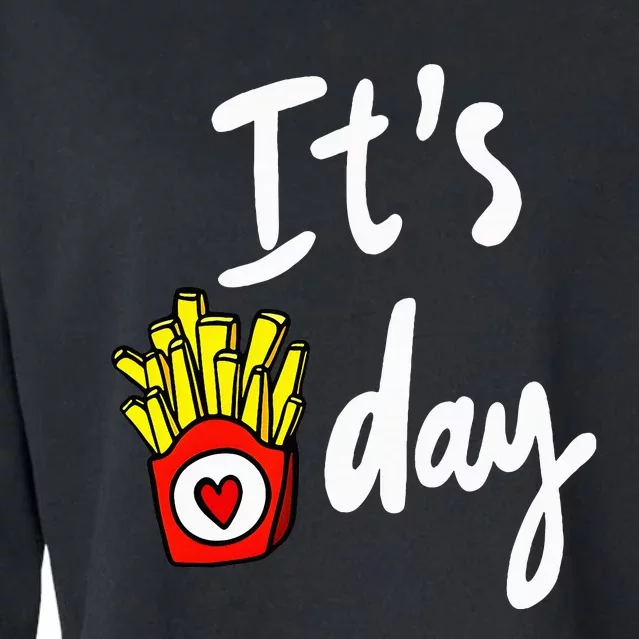 ItS Fry Day Cropped Pullover Crew