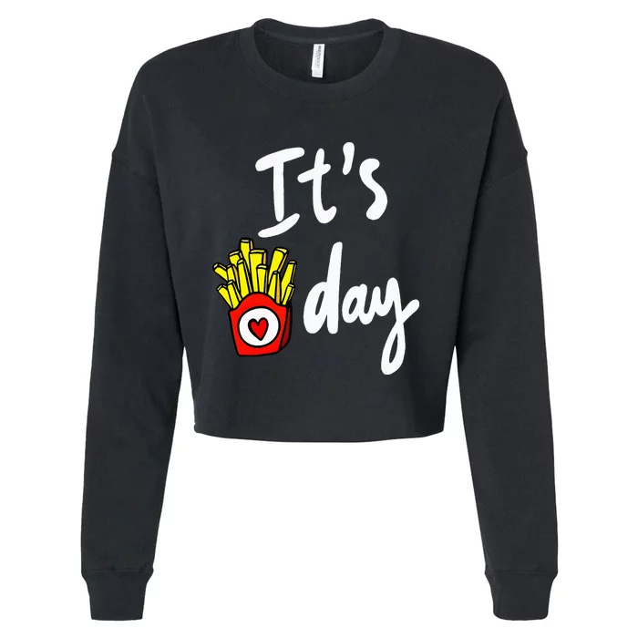 ItS Fry Day Cropped Pullover Crew