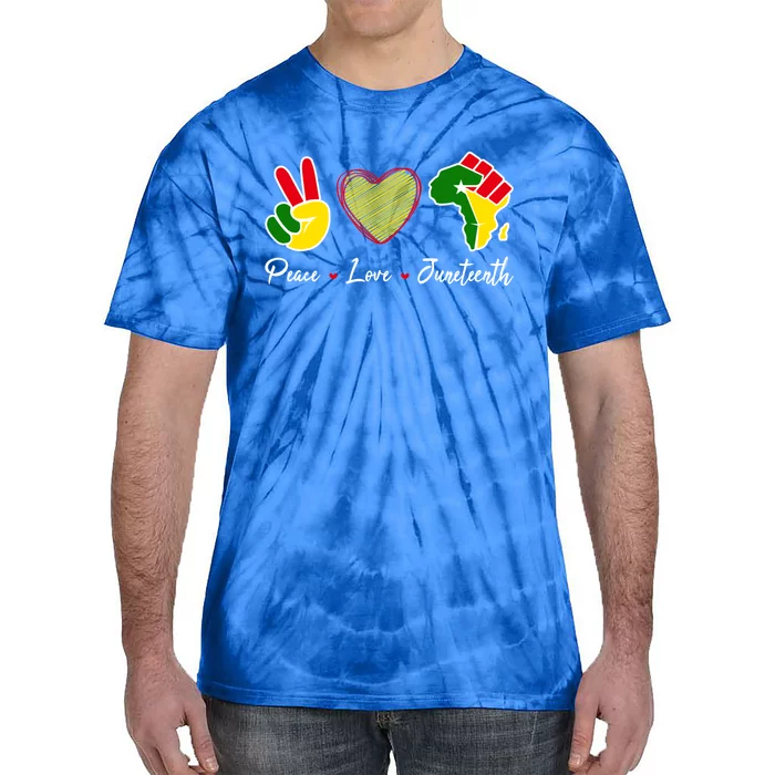 Independence Freedom Day Peace Love Juneteenth Black Pride Funny Gift Tie-Dye T-Shirt