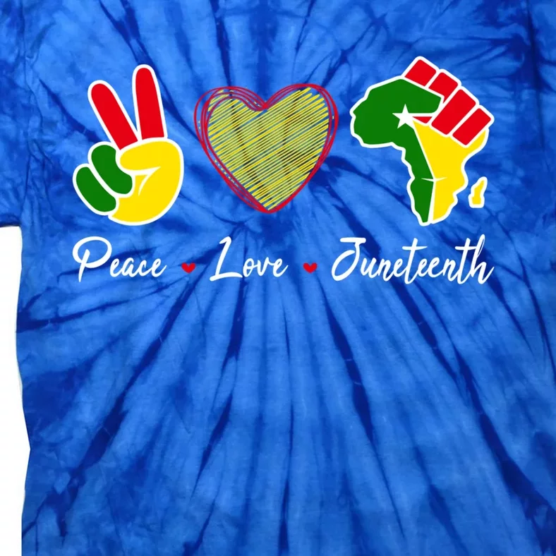 Independence Freedom Day Peace Love Juneteenth Black Pride Funny Gift Tie-Dye T-Shirt