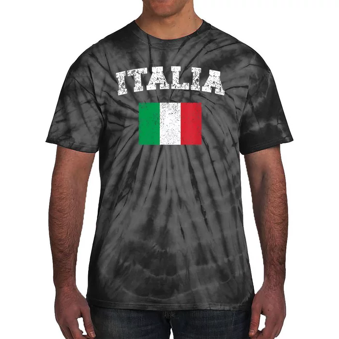 Italian Flag Distressed Flag Of Italy Italia Flag Tie-Dye T-Shirt