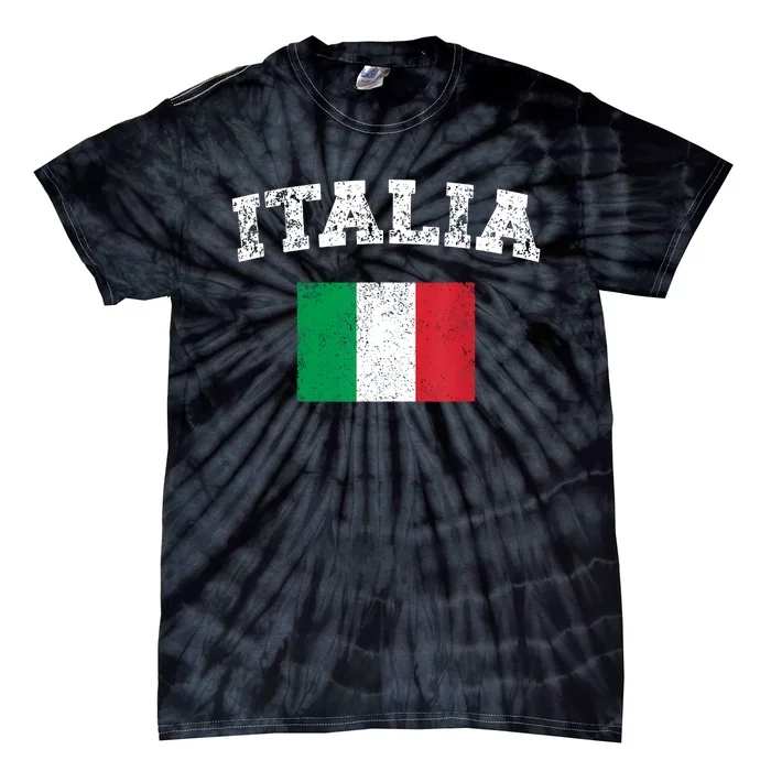 Italian Flag Distressed Flag Of Italy Italia Flag Tie-Dye T-Shirt