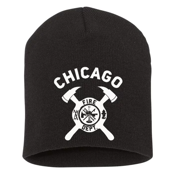 Illinois Fire Department Chicago Firefighter Short Acrylic Beanie