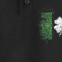 Irish flag Distressed Shamrock ST Patrick's Day Dry Zone Grid Performance Polo