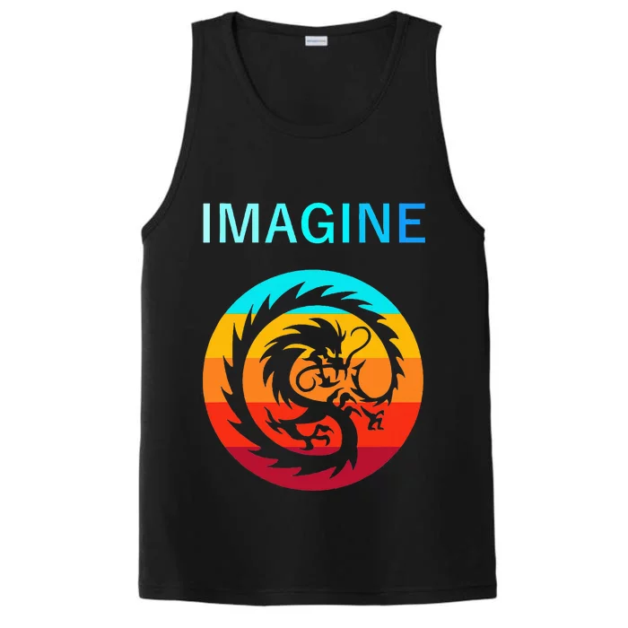 Imagine Fantasy Dragon Retro Tribal Performance Tank