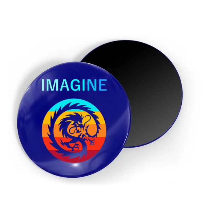 Imagine Fantasy Dragon Retro Tribal Magnet