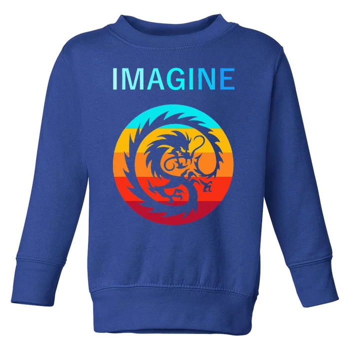 Imagine Fantasy Dragon Retro Tribal Toddler Sweatshirt