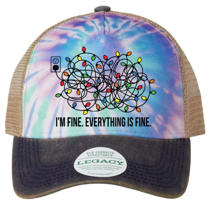 IM Fine. Everything Is Fine. Legacy Tie Dye Trucker Hat