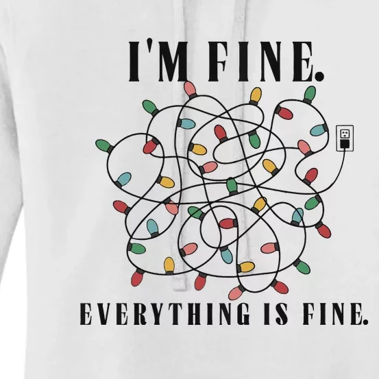 Im Fine Everything Is Fine Christmas Women's Pullover Hoodie