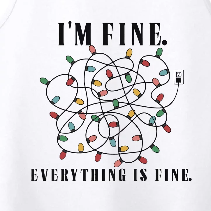 Im Fine Everything Is Fine Christmas Performance Tank