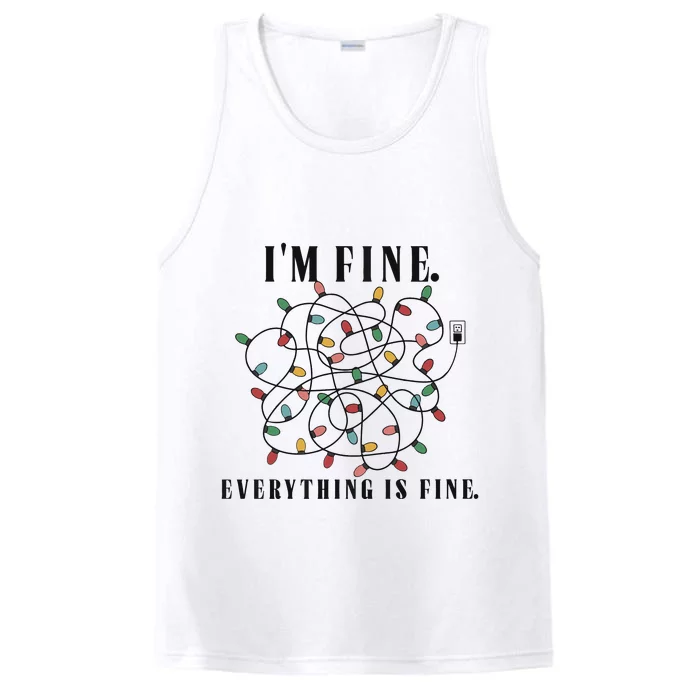 Im Fine Everything Is Fine Christmas Performance Tank