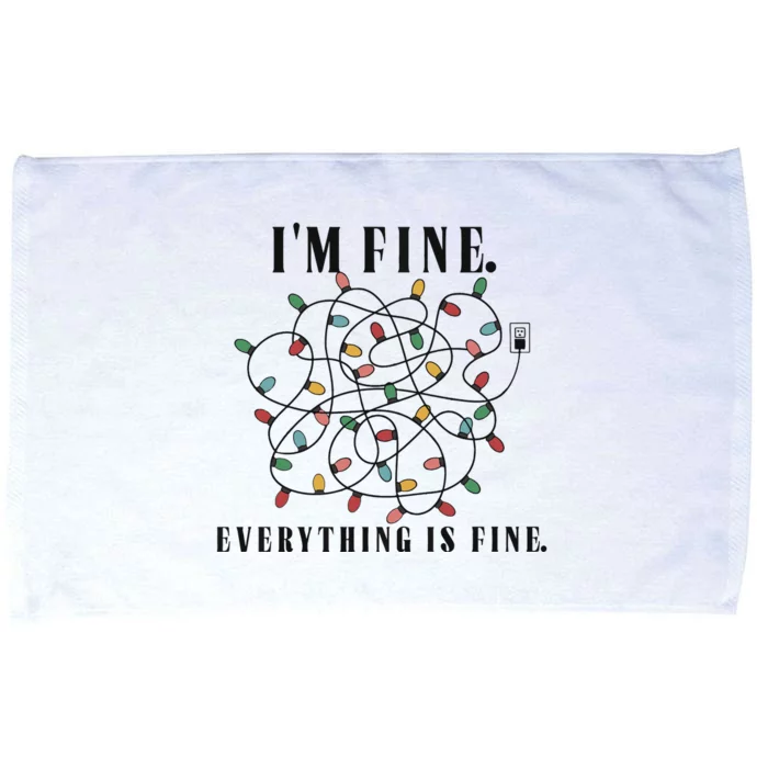 Im Fine Everything Is Fine Christmas Microfiber Hand Towel