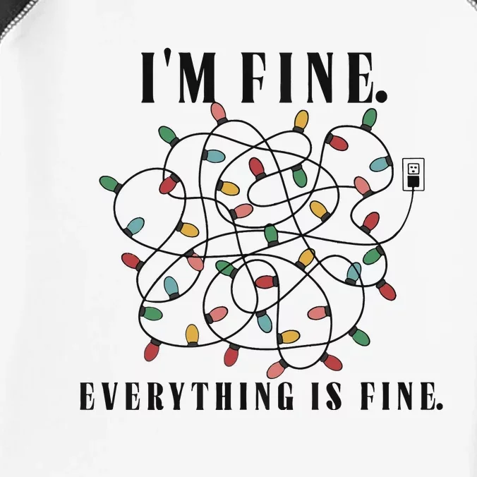 Im Fine Everything Is Fine Christmas Infant Baby Jersey Bodysuit