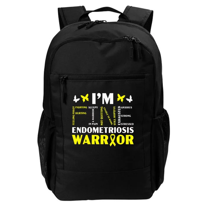 IM Fine Endo Warrior Endometriosis Awareness Daily Commute Backpack