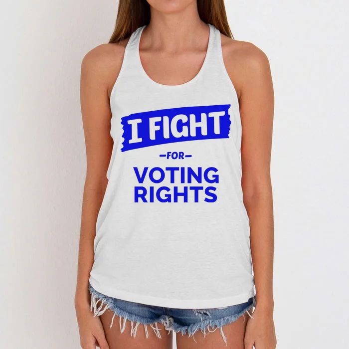 I Fight For Voting Rights Women's Knotted Racerback Tank