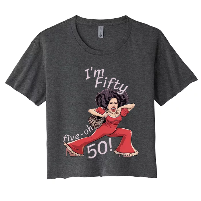 I’M Fifty Fiveoh 50 Women's Crop Top Tee