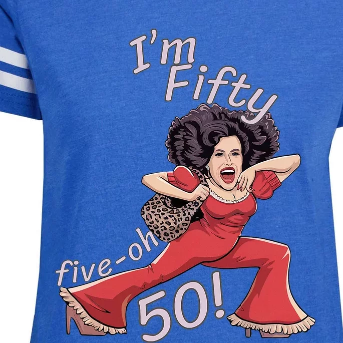 I’M Fifty Fiveoh 50 Enza Ladies Jersey Football T-Shirt