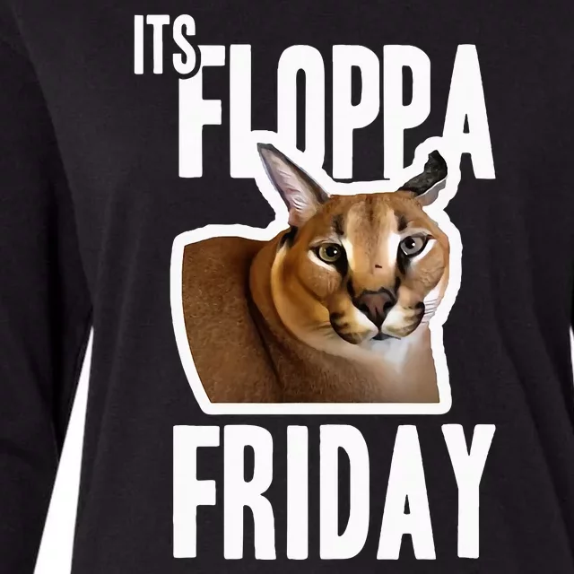 Its Floppa Friday Meme Womens Cotton Relaxed Long Sleeve T-Shirt