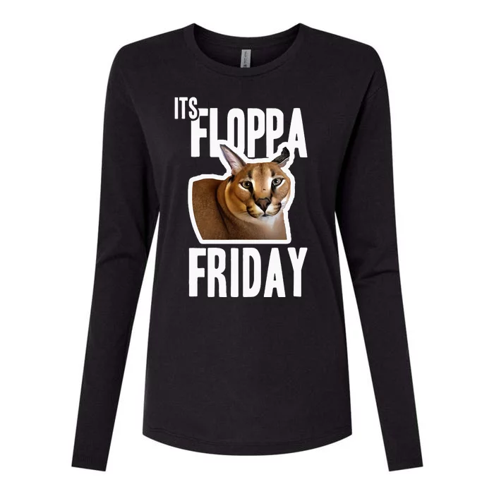 Its Floppa Friday Meme Womens Cotton Relaxed Long Sleeve T-Shirt