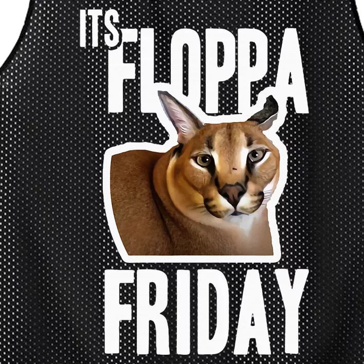 Its Floppa Friday Meme Mesh Reversible Basketball Jersey Tank