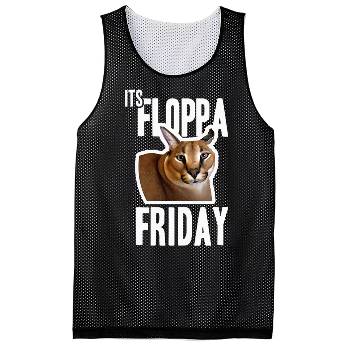 Its Floppa Friday Meme Mesh Reversible Basketball Jersey Tank