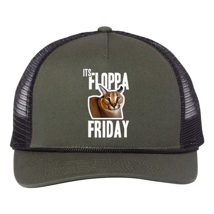 Its Floppa Friday Meme Retro Rope Trucker Hat Cap