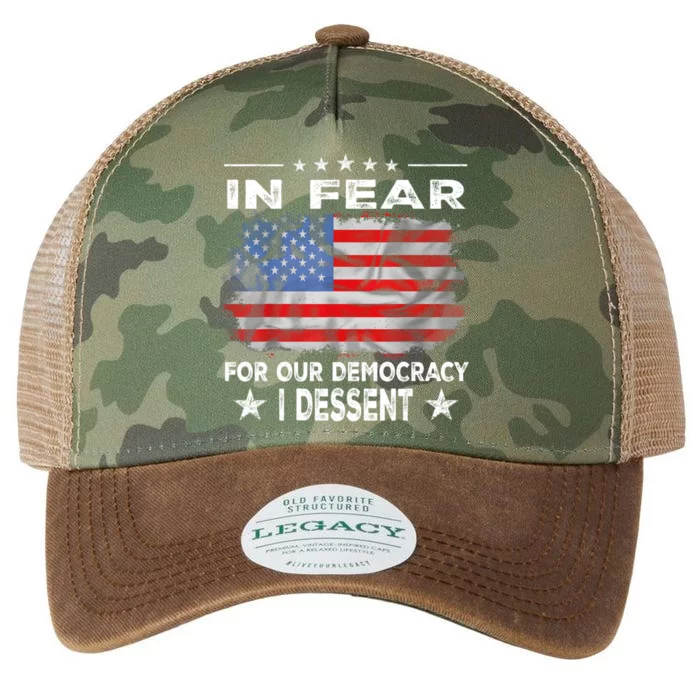 I Fear For Our Democracy I Dissent Legacy Tie Dye Trucker Hat