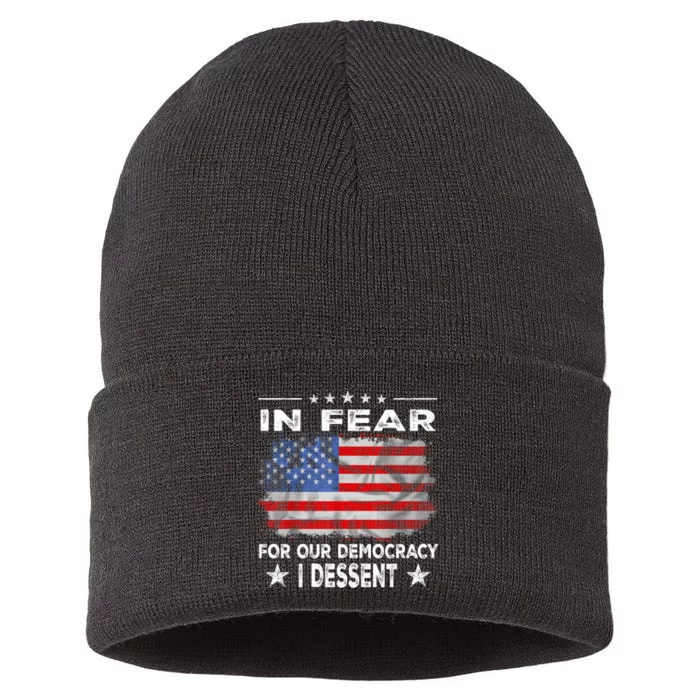 I Fear For Our Democracy I Dissent Sustainable Knit Beanie