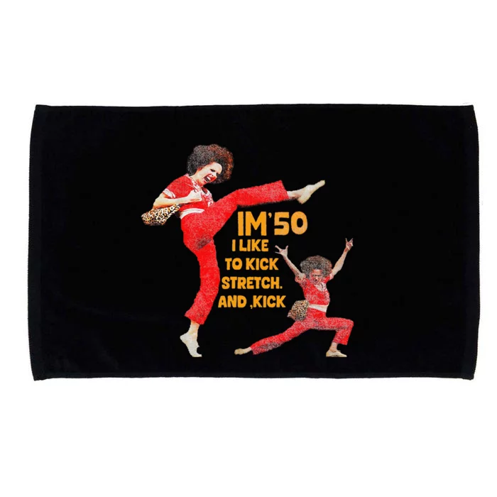 I’M Fifty Five Oh 50 Funny Sally Kick Lady O’Malley Birthday Microfiber Hand Towel