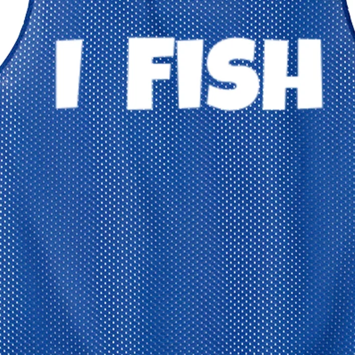 I Fish Fisher Cute Gift Mesh Reversible Basketball Jersey Tank