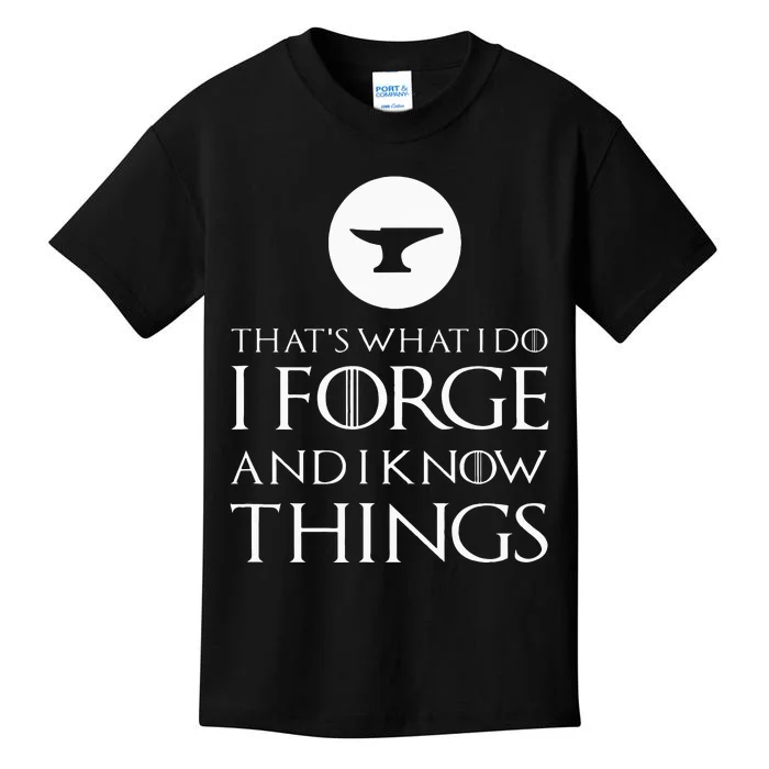 I Forge Funny Blacksmithing Blacksmith Kids T-Shirt