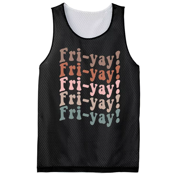 It's Friyay Finally Friday Funny Weekend Vibes Teacher Mom Mesh Reversible Basketball Jersey Tank