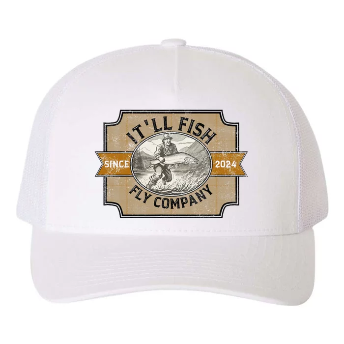 ItLl Fish Fly Company Yupoong Adult 5-Panel Trucker Hat