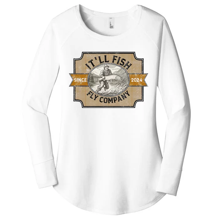 ItLl Fish Fly Company Women's Perfect Tri Tunic Long Sleeve Shirt