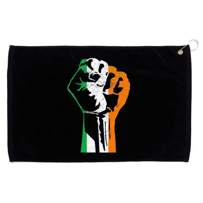 IRISH FLAG FIST RAISED IRELAND SAINT PATRICK'S DAY Grommeted Golf Towel