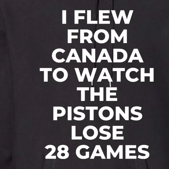 I Flew From Canada To Watch The Pistons Lose 28 Games Premium Hoodie