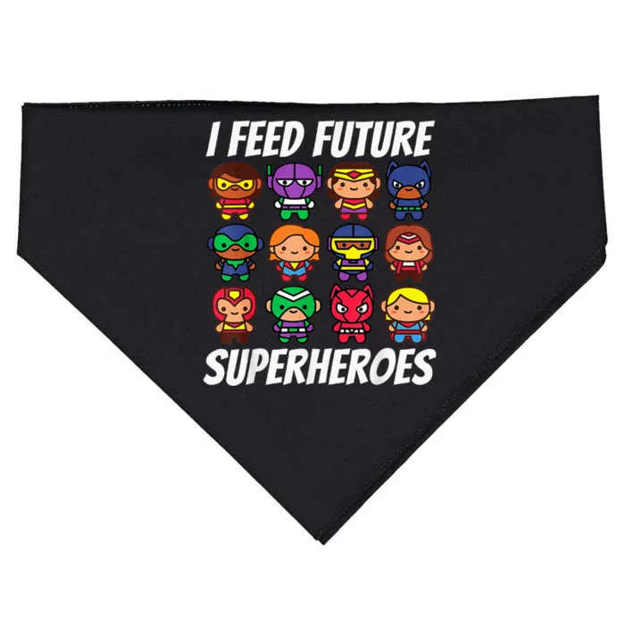 I Feed Future Superheroes School Lunch Lady Squad USA-Made Doggie Bandana