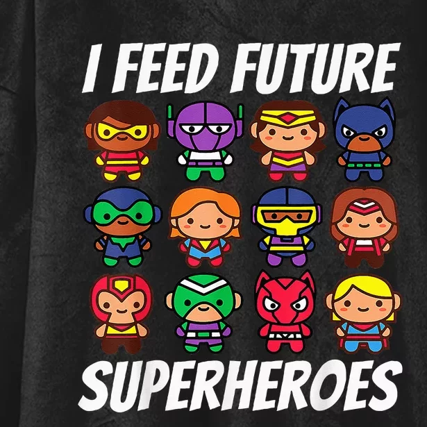 I Feed Future Superheroes School Lunch Lady Squad Hooded Wearable Blanket