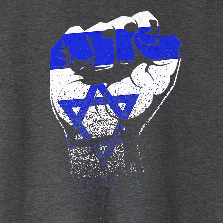 Israel Flag Fist Jerusalem Hebrew True Jew Israelite Women's Crop Top Tee