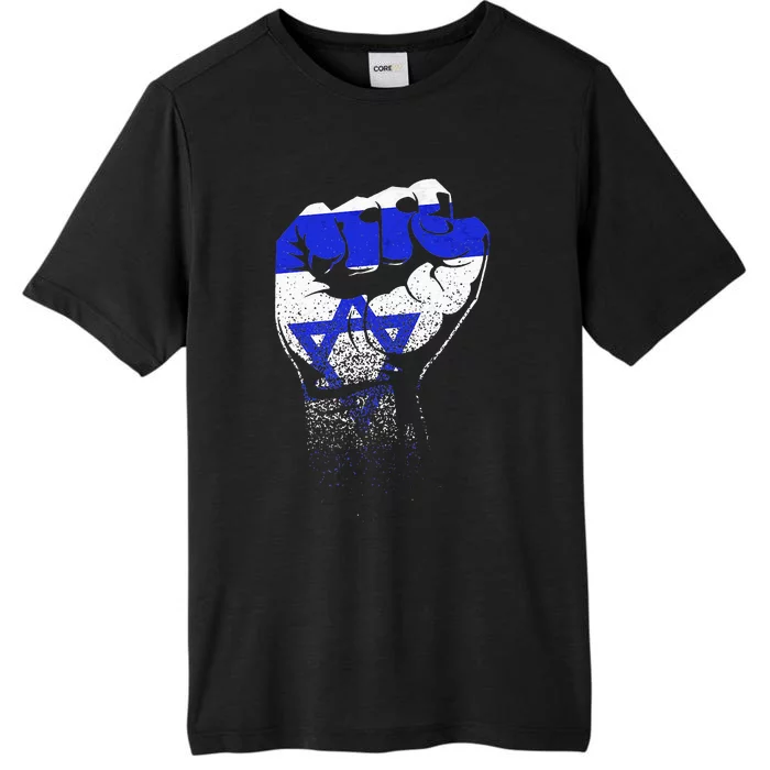 Israel Flag Fist Jerusalem Hebrew True Jew Israelite ChromaSoft Performance T-Shirt