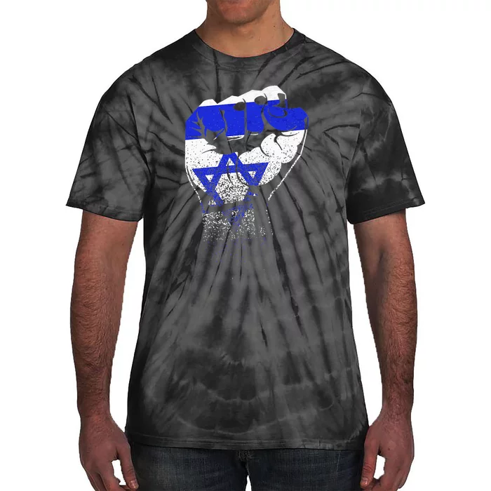 Israel Flag Fist Jerusalem Hebrew True Jew Israelite Tie-Dye T-Shirt