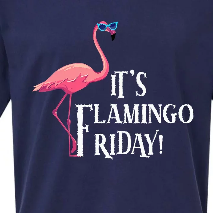 It’S Flamingo Friday Birds Wearing Glasses Bird Lover Sueded Cloud Jersey T-Shirt