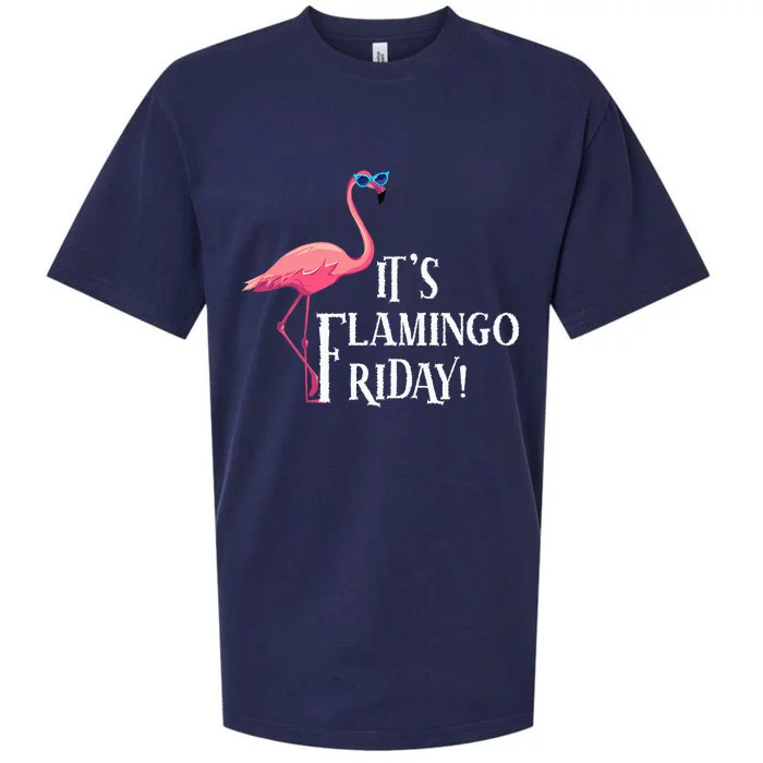 It’S Flamingo Friday Birds Wearing Glasses Bird Lover Sueded Cloud Jersey T-Shirt